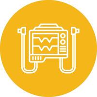 Defribillator Line Multi Circle Icon vector