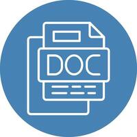 DOC File Line Multi Circle Icon vector