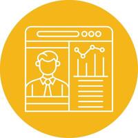OnLine Multi Circle Web Presentation Line Multi Circle Icon vector
