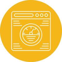 Speedometer Line Multi Circle Icon vector