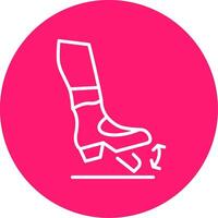 Ankle Flex Line Multi Circle Icon vector