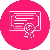 Certificate Line Multi Circle Icon vector