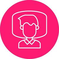 Insomnia Line Multi Circle Icon vector