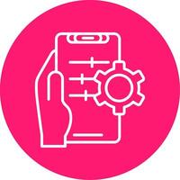 Setting Line Multi Circle Icon vector