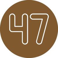 Forty seven Line Multi Circle Icon vector