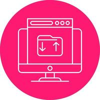 Upload Line Multi Circle Icon vector