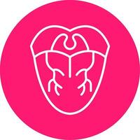 Tongue Line Multi Circle Icon vector