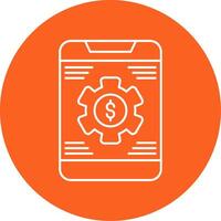 Banking App Settings Line Multi Circle Icon vector