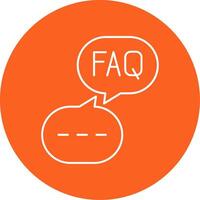 Faq Line Multi Circle Icon vector