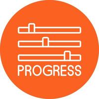 Progress Line Multi Circle Icon vector