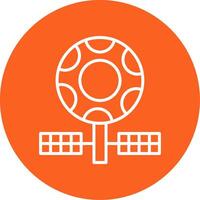 Satellite Line Multi Circle Icon vector