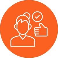 Work Done Line Multi Circle Icon vector