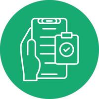 Check List Line Multi Circle Icon vector