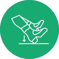 Heel Dig Line Multi Circle Icon vector