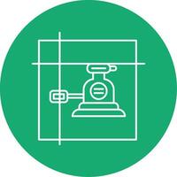 Laser Level Line Multi Circle Icon vector