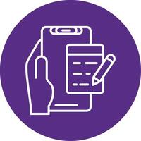 Edit Line Multi Circle Icon vector