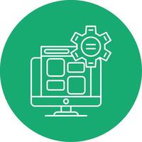 Website Builder Line Multi Circle Icon vector