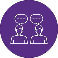 Conversation Line Multi Circle Icon vector