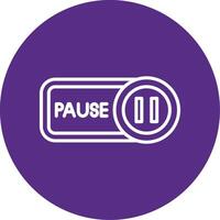 Pause Line Multi Circle Icon vector