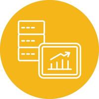 Big Data Line Multi Circle Icon vector