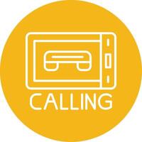Calling Line Multi Circle Icon vector