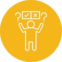 Confusion Line Multi Circle Icon vector