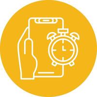 Alarm Line Multi Circle Icon vector