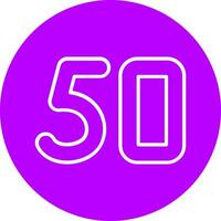 Fifty Line Multi Circle Icon vector