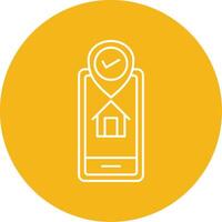 Gps Tracker Line Multi Circle Icon vector