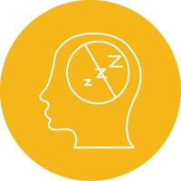 Insomnia Line Multi Circle Icon vector