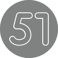 Fifty one Line Multi Circle Icon vector