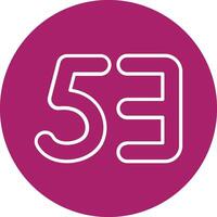 Fifty three Line Multi Circle Icon vector