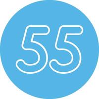 Fifty five Line Multi Circle Icon vector