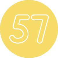 Fifty seven Line Multi Circle Icon vector