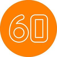 Sixty Line Multi Circle Icon vector