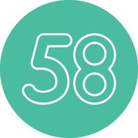 Fifty eight Line Multi Circle Icon vector