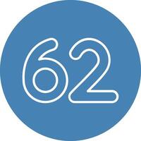 Sixty two Line Multi Circle Icon vector