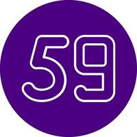 Fifty nine Line Multi Circle Icon vector