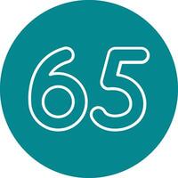 Sixty five Line Multi Circle Icon vector