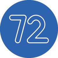 Seventy two Line Multi Circle Icon vector