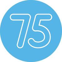 Seventy five Line Multi Circle Icon vector
