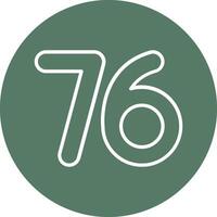 Seventy six Line Multi Circle Icon vector