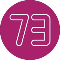 Seventy three Line Multi Circle Icon vector