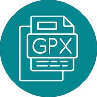 GPX File Line Multi Circle Icon vector