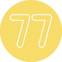 Seventy seven Line Multi Circle Icon vector