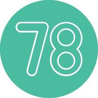 Seventy eight Line Multi Circle Icon vector