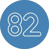 Eighty two Line Multi Circle Icon vector