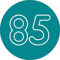 Eighty five Line Multi Circle Icon vector
