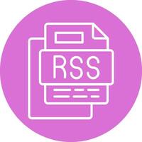 Rss File Line Multi Circle Icon vector
