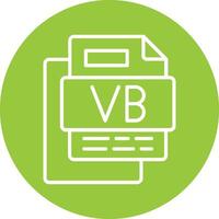 VB File Line Multi Circle Icon vector
